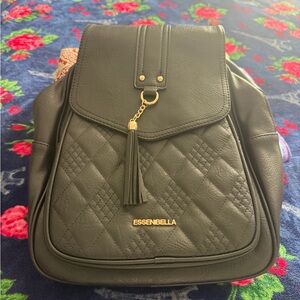 Black Quilted Women's Backpack